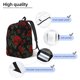 thumbnail image 3 of Balery Roses Mochila Clásica Impresa Básica para Viaje, Mochila Escolar Resistente al Agua, Mochila de Lona con Correas Ajustables-Medium, 3 of 5