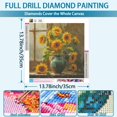 thumbnail image 5 of Sunflower Flower Diamond Art Kit for Adults, DIY Religious Cross 5D Diamond Painting Kit Round Diamond Dots for Beginners, Full Diamond Paint Diamond Picture Gem Art Home Decor, Unframed.,Flores-3,C, 5 of 8