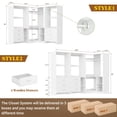 thumbnail image 7 of Aheaplus Closet System with 3 Sets, 86.8" Closet Organizer System with 6 Drawers & 4 Hanging Rods, L Shaped Walk-in Closets, Wardrobe Set, Corner Tower, Garment Rack Load 2000+LBS,White, 7 of 7
