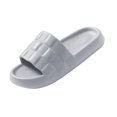 thumbnail image 2 of Unisex Indoor Slides, Plaid House Slippers, Soft EVA Open Toe Slippers, Comfort Bedroom Footwear, Non‑Slip Casual Summer Slippers for Household Daily Everyday Wear Gray, 2 of 5