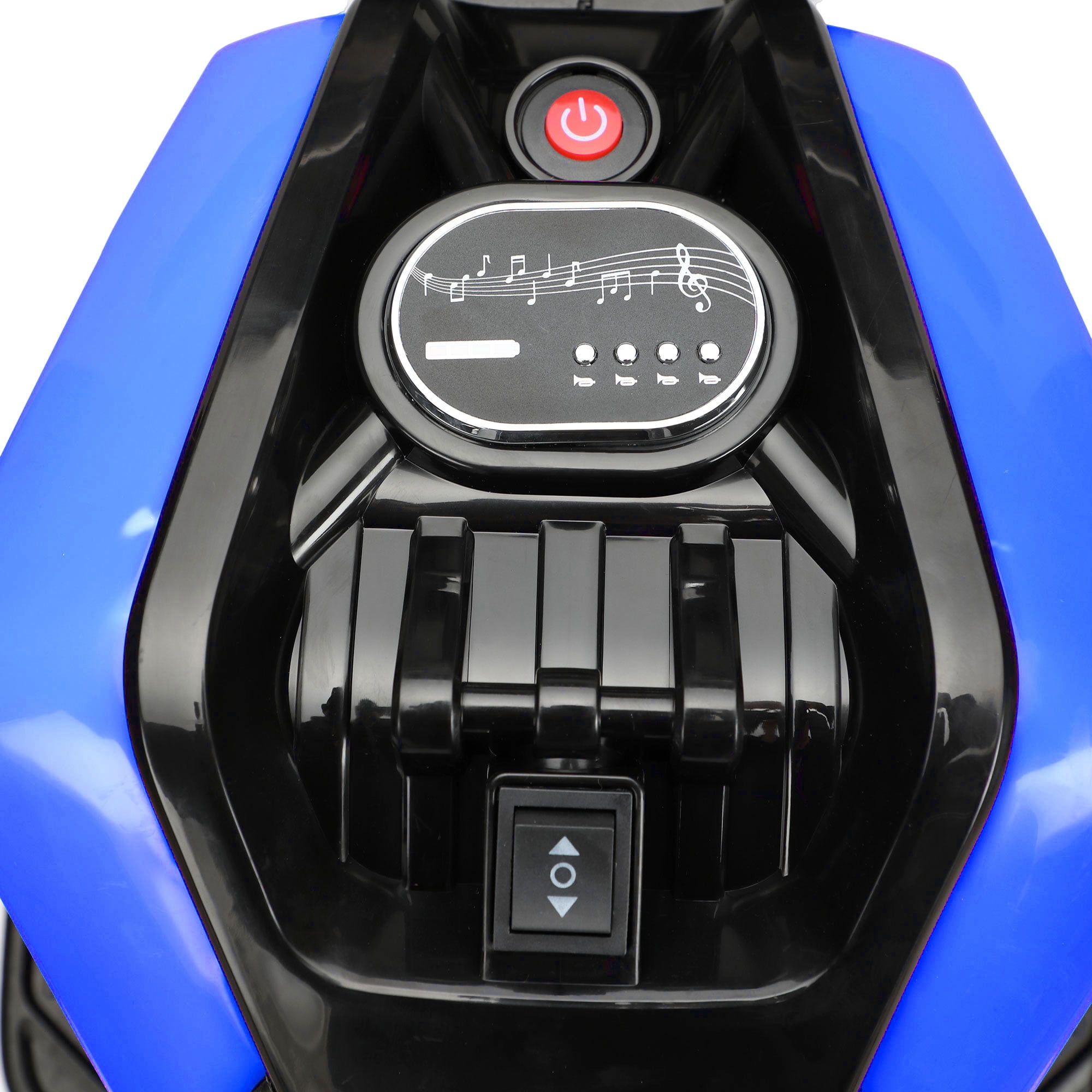 Kepooman 12V Children Ride on Three-wheeled Motorcycles, Kids Electric Bicycles Toys with 4-button Horn for Boys Girls, Blue