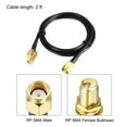 thumbnail image 2 of Uxcell RP-SMA Male to RP-SMA Female Antenna Extension Cable  RG174 Medium Length Plastic Black 1pcs 2 ft, 2 of 5