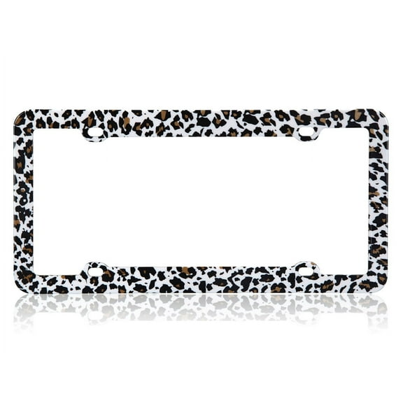 Cheetah License Plate Frame High Quality Plastic License Frame Universal Fit