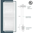 thumbnail image 2 of Industrial Mini Pendant Light Kit, Edison Retro Pendant, UL E26 Lamp Socket Vintage Pendant Light Cord, Mini Ceiling Hanging Light Fixtures, Adjustable Hanging Light Kit for Kitchen (White), 2 of 7