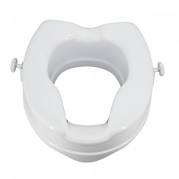 XIBUFE 2026 New Raised Toilet Seat 300 Lbs Heavy Duty Elevated Toilet Seat with Tightening Clamps Raised Toilet Seats for Most Elongated Toilets (White,2 Inches)
