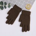 thumbnail image 2 of beishanbush Gloves Mittens Promo 23cm Winter Knitted Screen Gloves Adult Gloves Coffee, 2 of 4