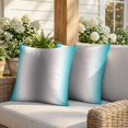 thumbnail image 3 of 16x16 Pillow Covers Set of 2, Turquoise Grey Square Throw Pillow Covers for Couch/Sofa/Living Room, Gray Farmhouse Modern Rustic Decorative Soft Pillowcases for Couch Throw Pillows with Hidden Zipper, 3 of 9
