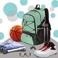 thumbnail image 5 of WOLT Basketball Bag Backpack - Ventilated Shoe & Ball Compartments, Best for Basketball Includes Tag (1 pack, Green), 5 of 7