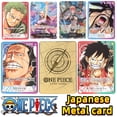 thumbnail image 2 of Versión japonesa de una pieza de metal con tarjeta OPCG, colección Big Head Luffy, personaje de anime, tarjeta para niños, juguetes de regalo, 2 of 5