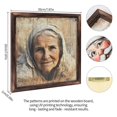 thumbnail image 2 of Elderly Woman Wood Portrait Wooden Sign Wall Plaque - Vintage Art Decoration, Wall Decoration - Ideal Gift For Home Decoration, Living Room, Bathroom, Bedroom, Garden, Dining, Bar, Cafe, Festival P, 2 of 7