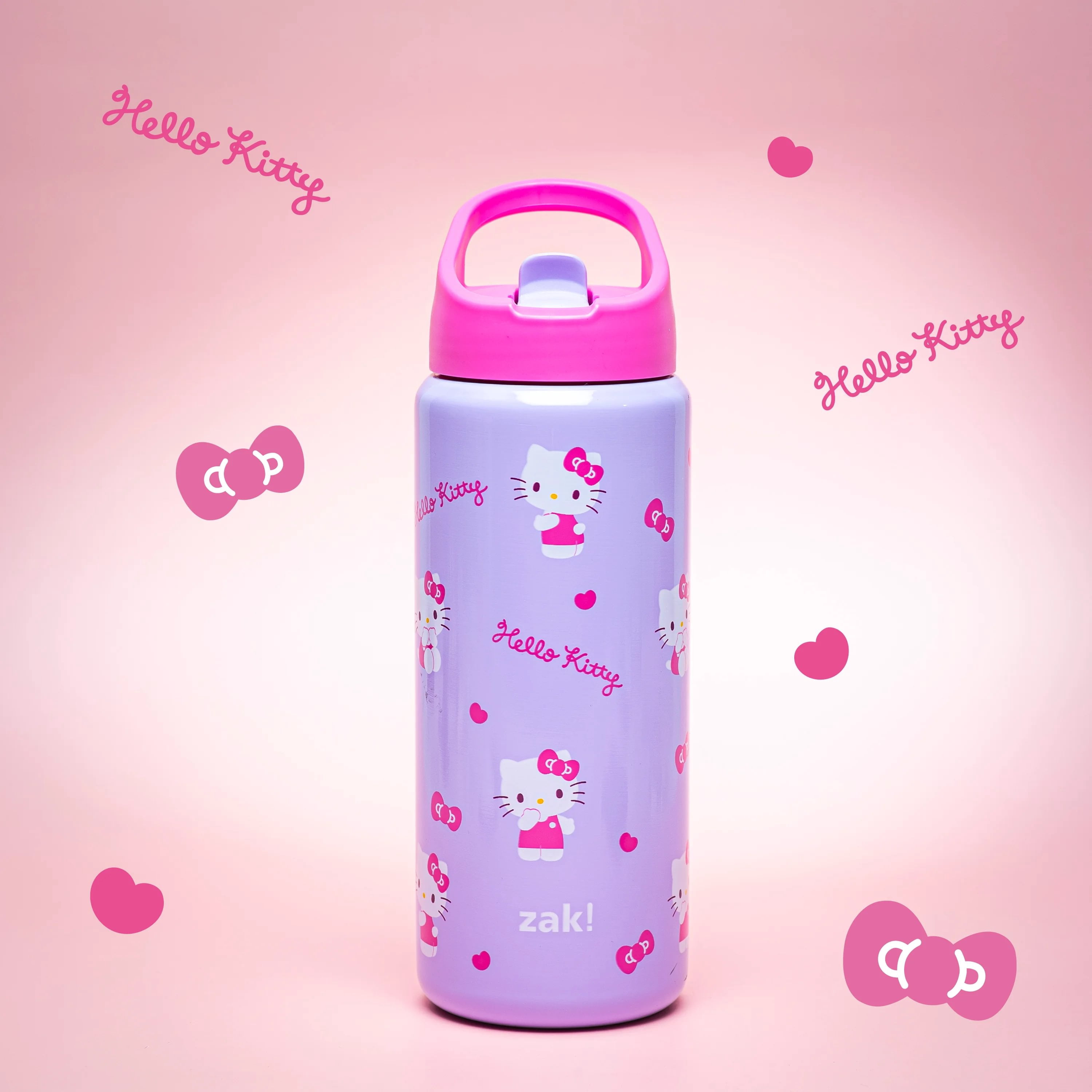 Zak Designs 20oz Hello Kitty Stainless Steel Clutch