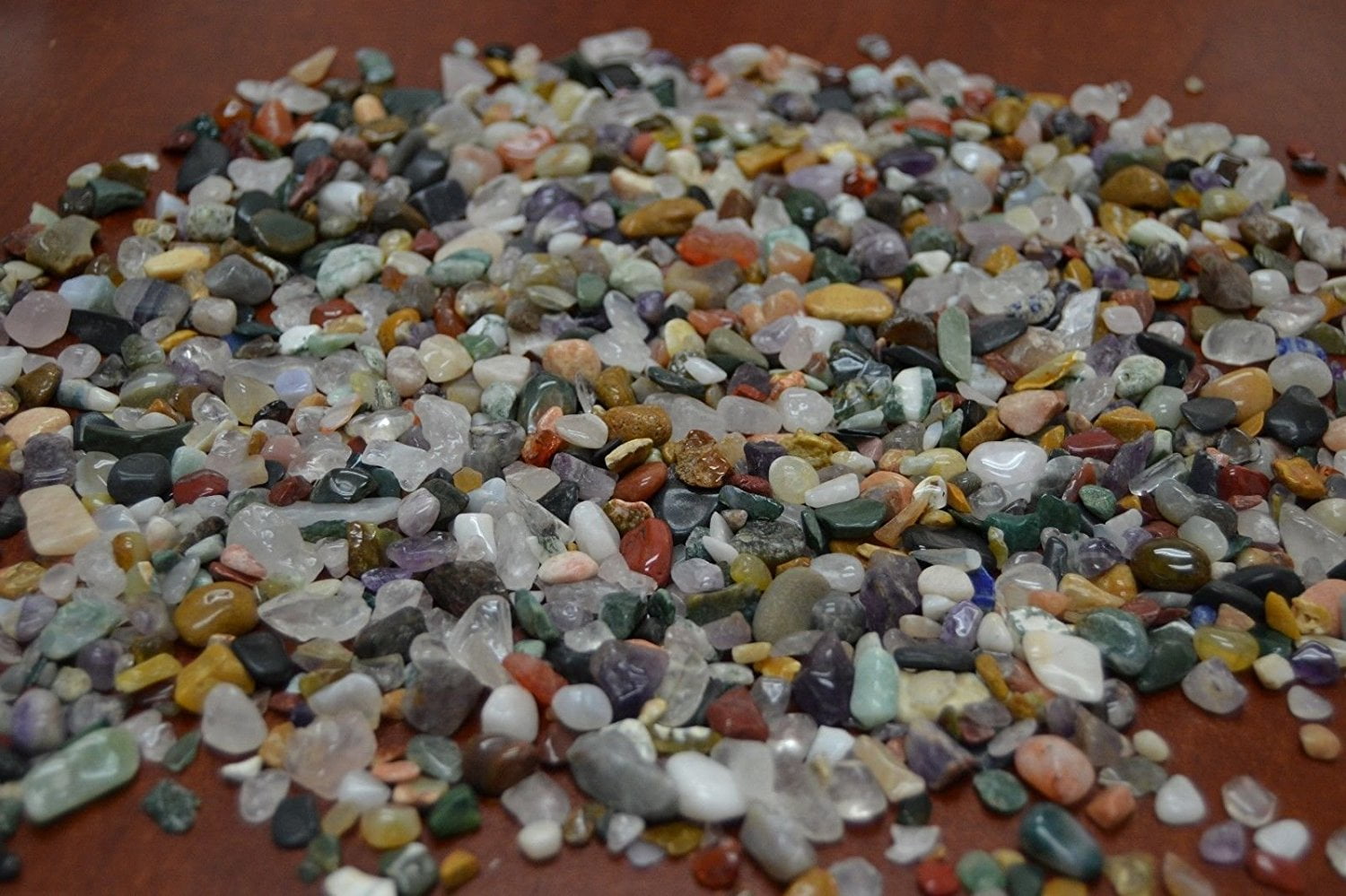 Mygann 5000+ Pcs Bulk Assort Color Mix Gem Stone Rock Chips 6 Pound