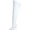 thumbnail image 2 of *5" Thigh BT W/ Lacing Detail At The Rear - Wht Leather (P), 11, 2 of 5