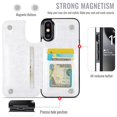 thumbnail image 2 of Funda tipo billetera de cuero PU para iPhone X/XS, blanca, Wefor, 2 of 7