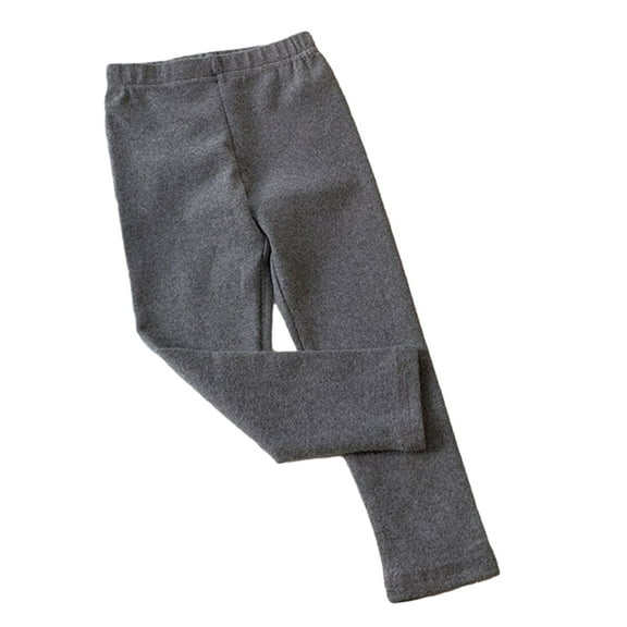 LYMAYTER Kids Girls Leggings Pants Baby Solid Color Stretch Trousers Toddler Elastic Waist Bottoms Pants for 6 Months-10 Years