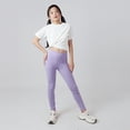 thumbnail image 5 of GYRATEDREAM Girls' Athletic Leggings Kids High Waist Dance Running Yoga Pants Quick Dry Workout Active Tights Shark Leggings for 7-13 Years, 5 of 8