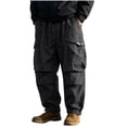 thumbnail image 3 of Dvprdro Mens Cotton Sweatpants Elastic Bottom Drawstring Casual Athletic Jogger Pants Cargo Loose Fit Lounge Hiking Workout Sweat Pants with Multi Pockets, 3 of 6