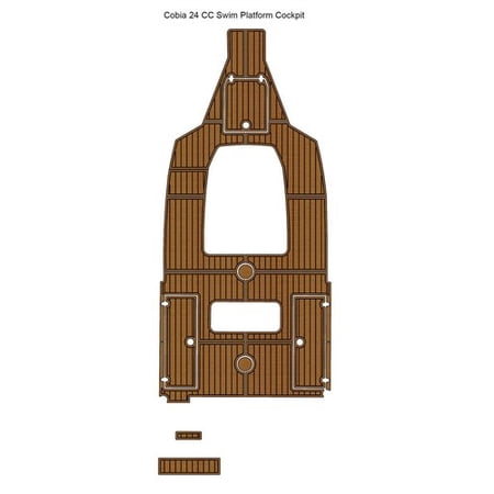 Cobia 24 CC Swim Platform Cockpit Boat EVA Teak Deck Mat Floor Pad