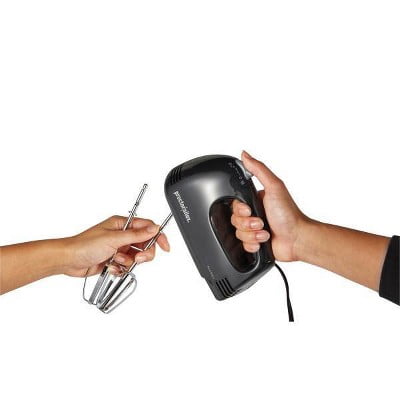 5 Speed Hand Mixer - Black: 120W Handheld Mixer, Dishwasher-Safe Parts, Plastic Material