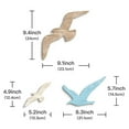 thumbnail image 3 of 3-Piece Wooden Seagull Wall Decor Set - Coastal Beach House Wall Art, Nautical Wood Sculptures for Bathroom, Living Room & Lake House Decor, 3 of 8