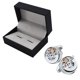 thumbnail image 5 of Gemelos de camisa de 2 piezas Gemelos con forma de movimiento de reloj mecánico automático Movimiento de acero de acero., 5 of 8