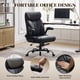 thumbnail image 4 of Yeshouse Silla de oficina grande y alta de 227 kg con reposapiés - Silla ergonómica ejecutiva de cuero para computadora, silla para juegos giratoria reclinable de 90 a 155° con soporte lumbar, 4 of 7