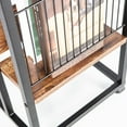 thumbnail image 3 of JJS Side End C Table with Magazine Holder for Sofa, Living Room Couch Table Snack Table That Slide Under for Small Spaces, Rustic Brown, 3 of 9