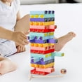 thumbnail image 2 of Juego de apilamiento de bloques de madera de 54 piezas, bloques de equilibrio de colores, bloques de apilamiento, torre de juego, bloques de, 2 of 7