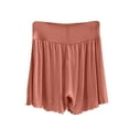 thumbnail image 2 of Antinious Women Solid High Waist Soft Breathable Summer Home Wear Sleep Shorts, 2 of 4