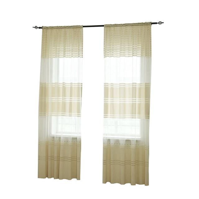 Fiudx Panel de Cortina Transparente, Elegante Tela de Voile, Filtro Suave de Luz Natural, Decoración Moderna para El Hogar, Acogedora Sala de Estar, Tratamiento Versátil para Ventanas, Tamaño 270 X 1