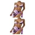 thumbnail image 4 of Greeniant Traje de baño de tres piezas para mujer, conjunto dividido, traje de baño acolchado con cable, traje de baño para fiesta en la playa, traje de Type1 NO1 Greeniant CBP221211, 4 of 5