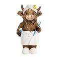 thumbnail image 3 of Highland Cow Resin Figurine Tabletop Decor, Cute Farm Animal Home and Garden Accent, 4.9 Inch, 3 of 4