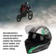 thumbnail image 5 of M Buder Casco Abatible de Motocicleta con Gafas Protectoras y Alerón Aerodinámico, Transpirable y Cómodo para Scooter, Motocicleta, Deportes - Verde Talla L (25.4 cm / 10 in), 5 of 9