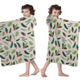 thumbnail image 4 of Green and Red Christmas Holly Pattern Hooded Bath Towel，60"x35" for Ages 3 To 12 Kids, Quick Dry Lightweight Soft Microfiber Hood Beach Towel Cover Up for Kids, 4 of 7