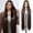 Brown3-42inch, variant on JAZZ STAR 28 Ich Glueless Reddish Brown Long Straight Layered Wigs for Women Synthetic Wig with Bangs