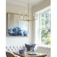 thumbnail image 3 of Kira Home Camille 22" Modern 5-Light Gold Chandelier, Minimalist Candle-Style Gold Hanging Fixture, Warm Brass Finish, 3 of 8