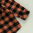 thumbnail image 5 of Suealasg Kids Boys Fall Shirt Clothes 6M 1T 2T 3T 4T 5T 6T Toddler Baby Boys Long Sleeve Plaid Letter Print Button Down Collar T-shirt Tops Spring Autumn Clothing for Little Boys, 5 of 6