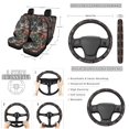 thumbnail image 2 of Yuyamidu USA Flag Auto Seat Covers Full Set of 13 with Camo Deer Steering Wheel Cover Seatbelt Shoulder Pad Trash Bin Rearview Mirror Cover Coasters Keychain Car Interior Set, 2 of 5
