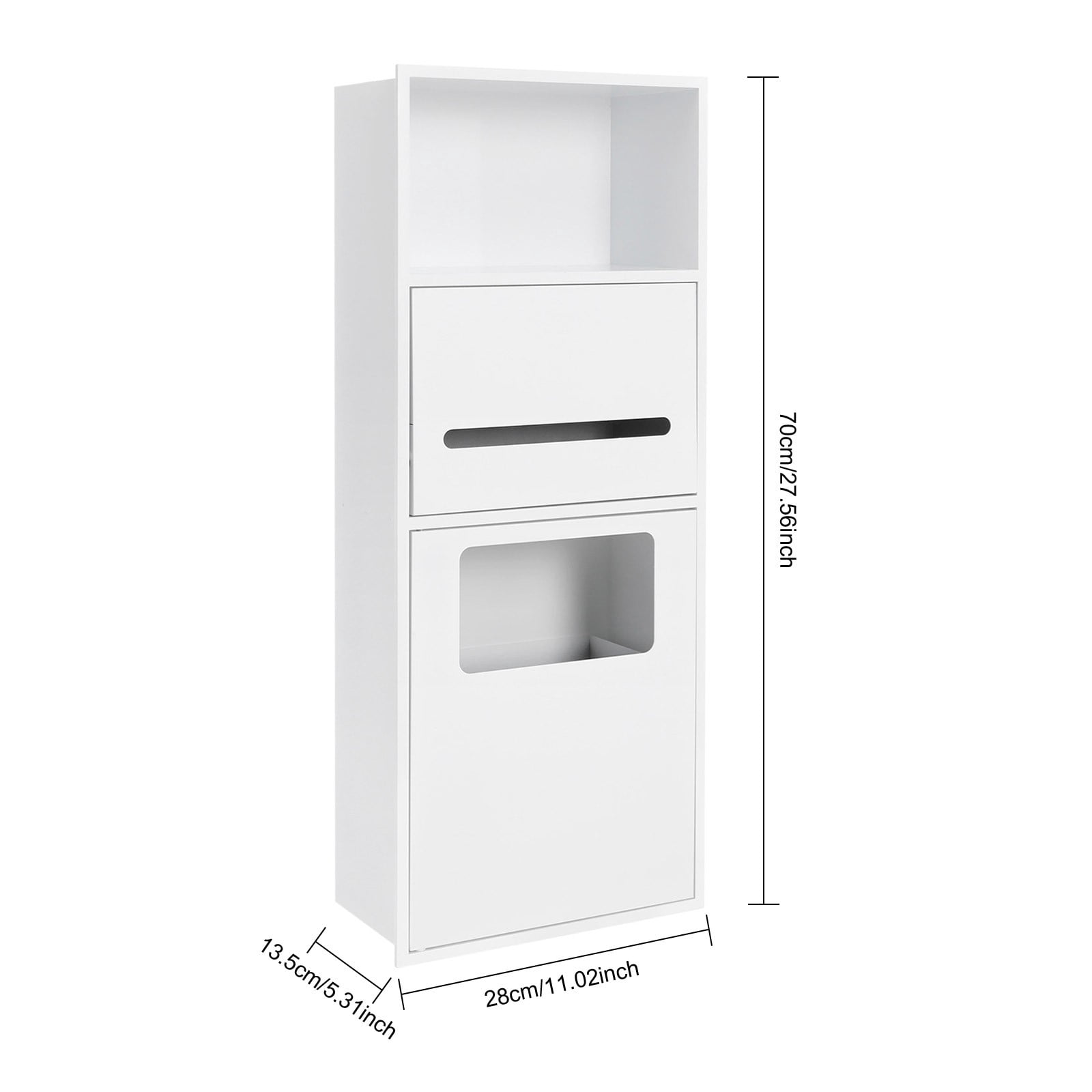 Shower Bathroom Trash Can In-Wall Trash Bin Cabinet Toilet Storage Cabinet
