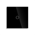 thumbnail image 1 of Interruptor Táctil Doble UE de 1 Vía y 2 Vías, Panel de Vidrio Templado, Interruptor de Escalera, Interruptores con Sensor para Dormitorio, Sin Necesidad de Wifi, Color Negro., 1 of 5