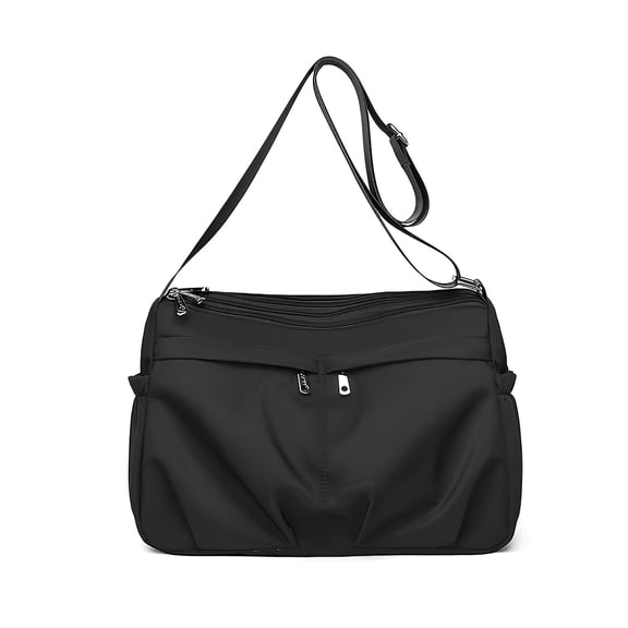 KXF Multi-layer Nylon Shoulder Bag for Women Large Capacity Crossbody Bag Lightweight Travel Satchel