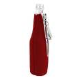 thumbnail image 2 of Drunkasaurus Beer Bottle Coolie (Burgundy With Opener), 2 of 2
