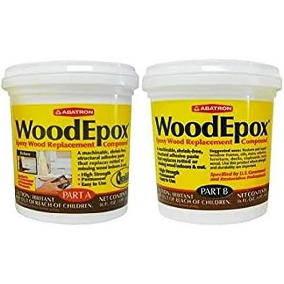 WoodEpox Kit - 2 Pint - 2-Part Structural Epoxy Adhesive Filler - Wood Filler Putty$$Tools & Hardware Other