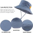 thumbnail image 4 of Cotton Baby Sun Hat Infant Toddler Boys Girls Bucket Hats Summer Sun Protection Kids Beach Caps, 4 of 5