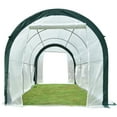 thumbnail image 7 of Walk-In Greenhouse Tunnel, Garden Accessory Tent with 2 Zipper Entry Doors and 6 Roll-Up Windows for Patio Backyard Garden Growing Flower, White, LJ1816, 7 of 7