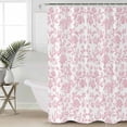 thumbnail image 2 of Small Stall Shower Curtain 48x72 Inch Narrow Half Size Pink Flower Bath Curtains Bathroom Decor Vintage Farmhouse Boho Leaf Spring Solid Waterproof Fabric Shower Curtain Set with Hooks 48 Inch, 2 of 6