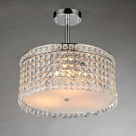 Nulco Chrome Chandelier - Garcia Chrome and Crystal Round 4-light Chandelier