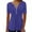 Blue, variant on Uaswgudfs Women's V Neck Casual Summer Long Blouse - Henley Half Sleeve Button Down Fitted Shirt 2025