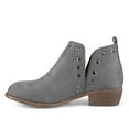thumbnail image 2 of YDN Women Fashion Studs Stacked Chunky Low Heel Ankle Booties Stylish Cut Out Round Toe Slip On Short Boots Comfort Casual Daily Winter Shoes Size 7 Gray, 2 of 4