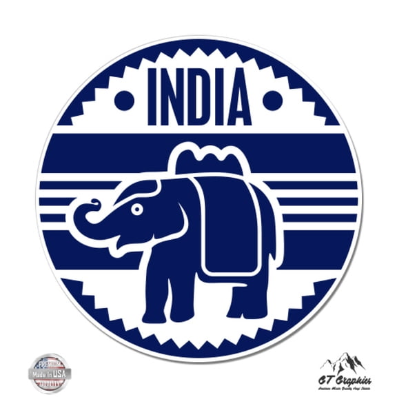 India Travel - 5" Vinyl Sticker - For Car Laptop I-Pad - Waterproof Decal